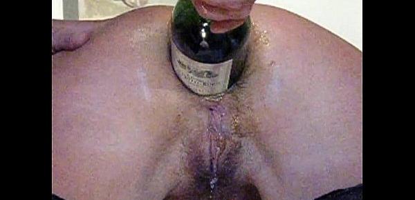  anal fisting  bottle anal insertion